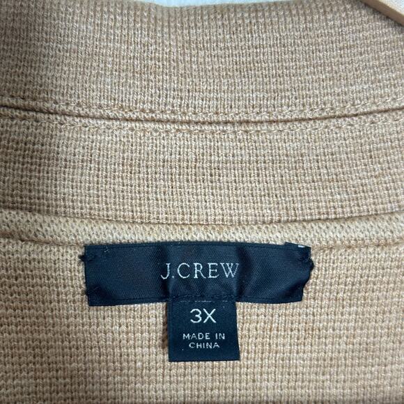 J. CREW Cecile Relaxed Sweater Blazer Heathered Acorn Tan Camel Sz 3X {3U20} - Picture 5 of 7